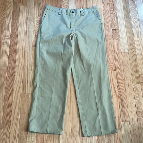 Dickies Khaki Pants Adult 34 X 30 Beige Tan Straight Leg Utility Workwear Mens - Picture 1 of 13